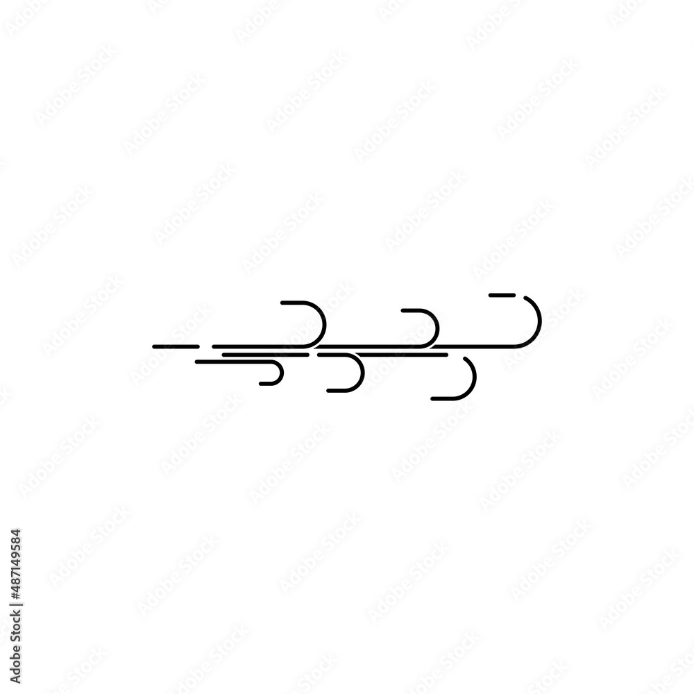 Wind symbol logo design vector template