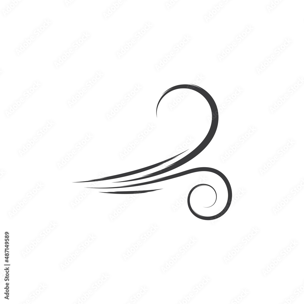 Wind symbol logo design vector template Wind symbol logo design vector template