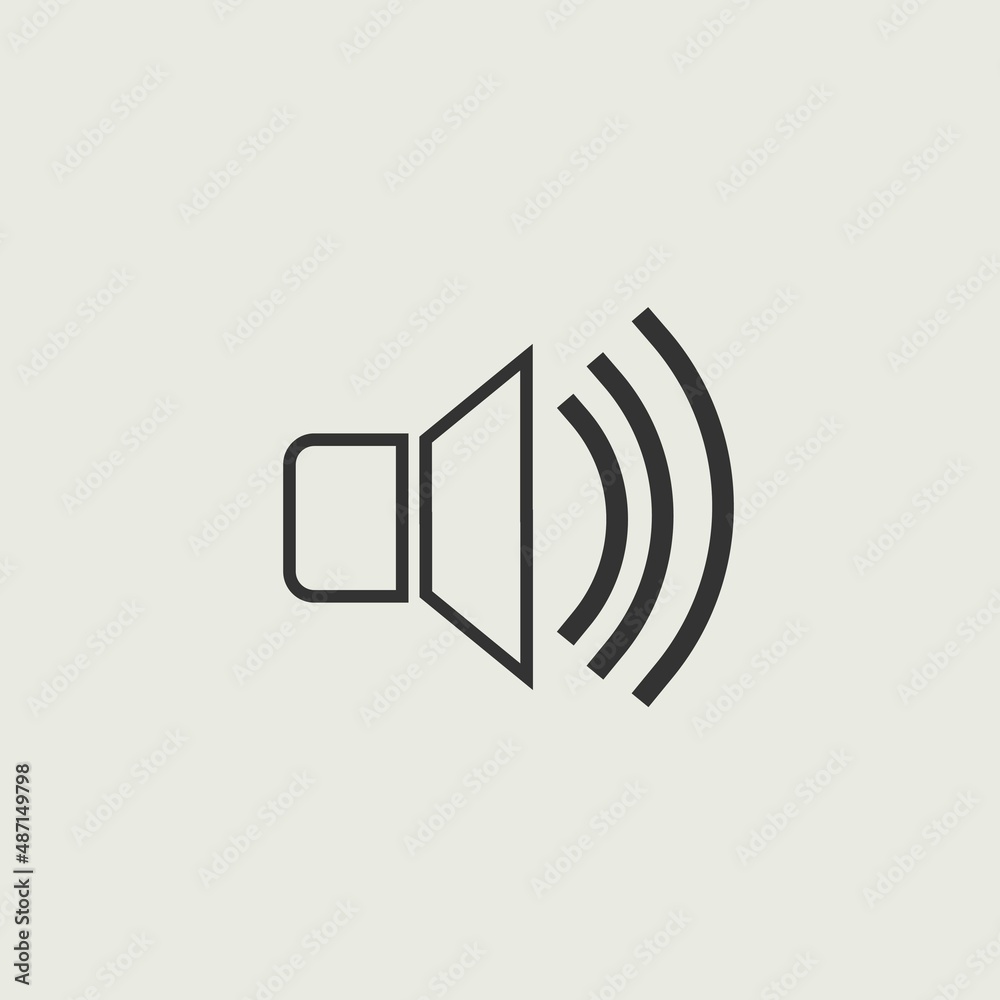 Volume vector icon illustration sign Volume vector icon illustration sign