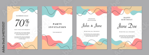 Set of abstract creative artistic templates. Universal cover Designs for Annual Report, Brochures, Flyers, Presentations, Leaflet, Magazine.
