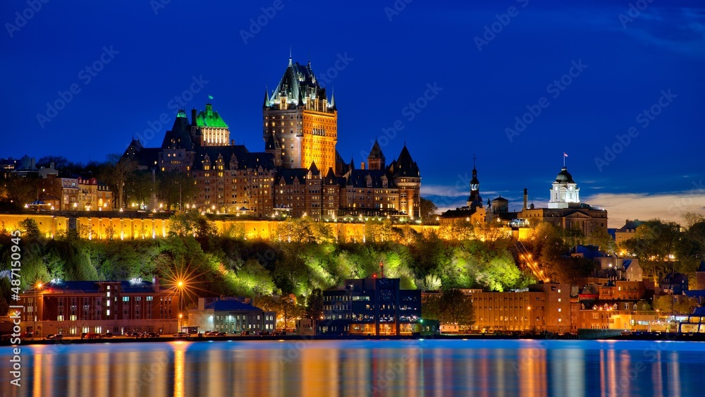 
The Château de Frontenac above the St. Lawrence River. Quebec City, Canada