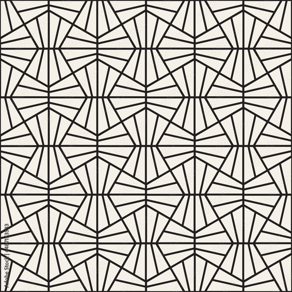 Vector seamless pattern. Repeating geometric abstract elements. Stylish monochrome background design. Vector seamless pattern. Repeating geometric abstract elements. Stylish monochrome background design.