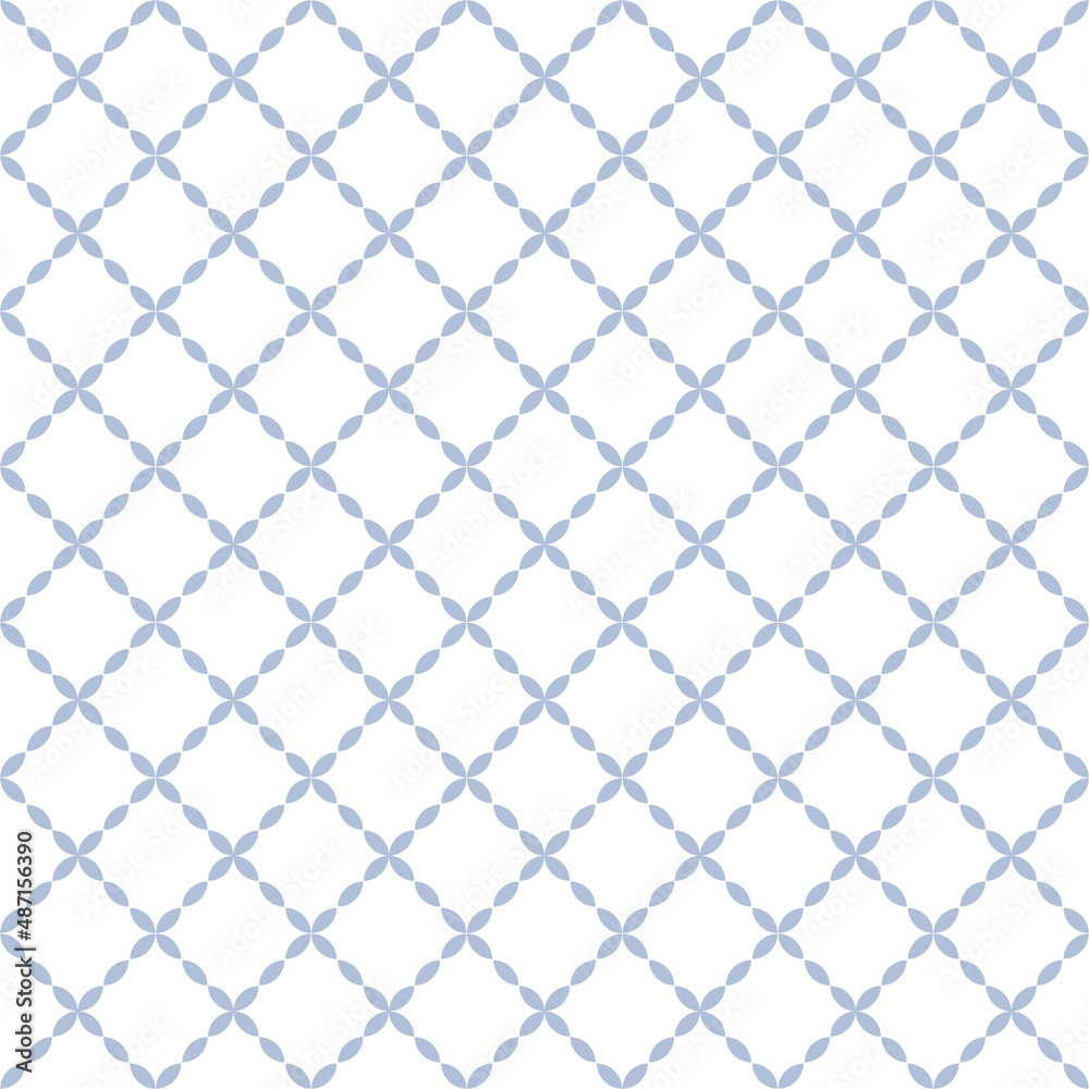 Naklejka premium Seamless blue checked pattern on white background.