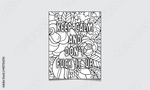 Coloring Page For Adults Black And White Pattern Phrase Rude Rords Zentangle Coloring Book for Grown Ups Antistress Swearing Word Coloring Page For adult