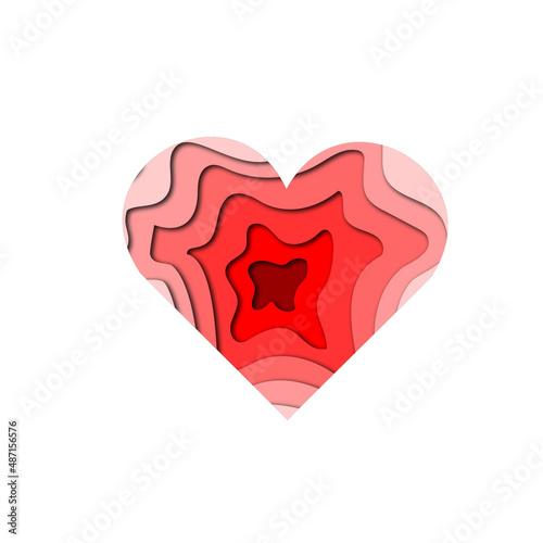 red heart isolated on white