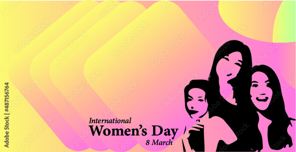 Women's background with international women's day writing Women's background with international women's day writing