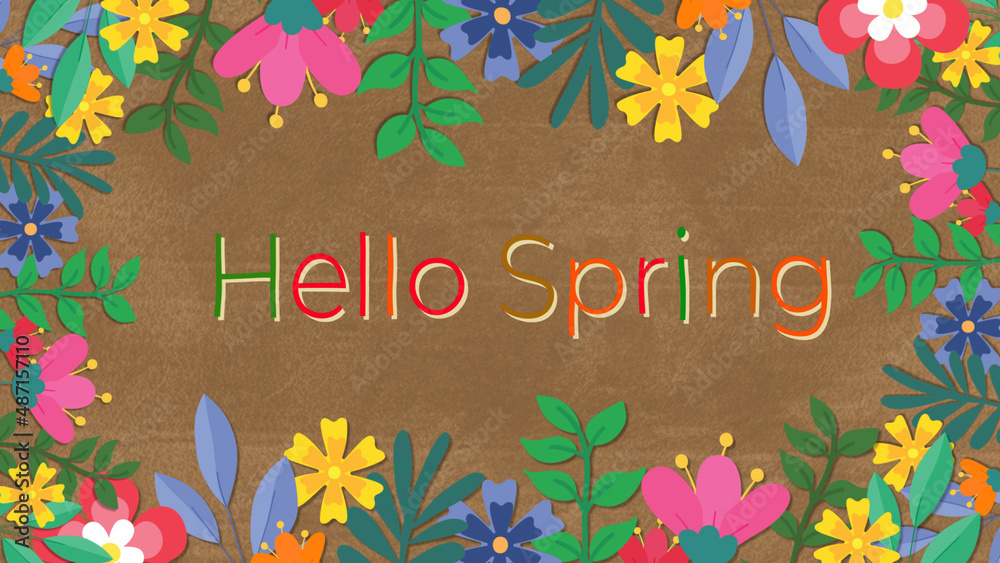 Simple Spring Titles Stock Template Adobe Stock