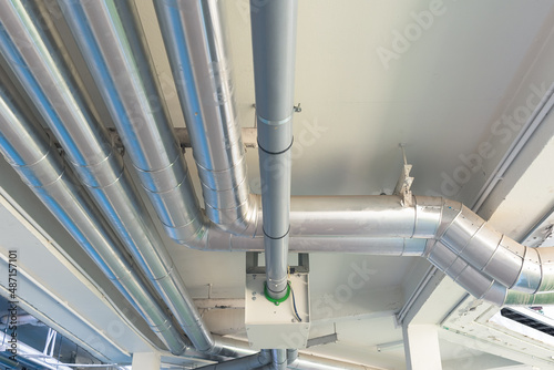 Chilled water supply and return pipe system. May called chr, chs. Provide cooling by using chilled water. To absorb heat from building, control process, condensation, energy conservation by insulation