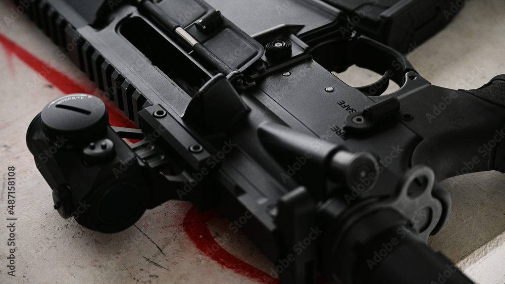Forward Assist rifle AR15 (M4 carbine) Stock Photo Adobe Stock