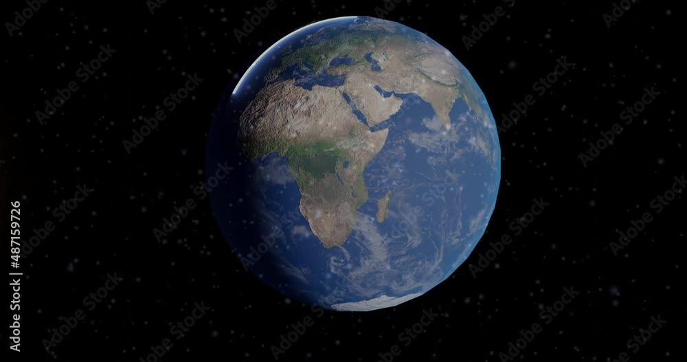 Three-dimensional animation of comet impact catastrophe with the planet earth that ends with the destruction of the world erasing it from the universe.