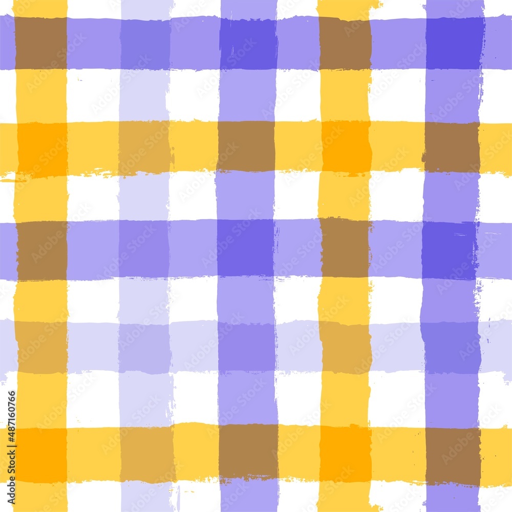 Plaid check patten. Seamless vector tartan texture print. lilac and white watercolor stripes, checkered male graphic background. Plaid check patten. Seamless vector tartan texture print. lilac and white watercolor stripes, checkered male graphic background.