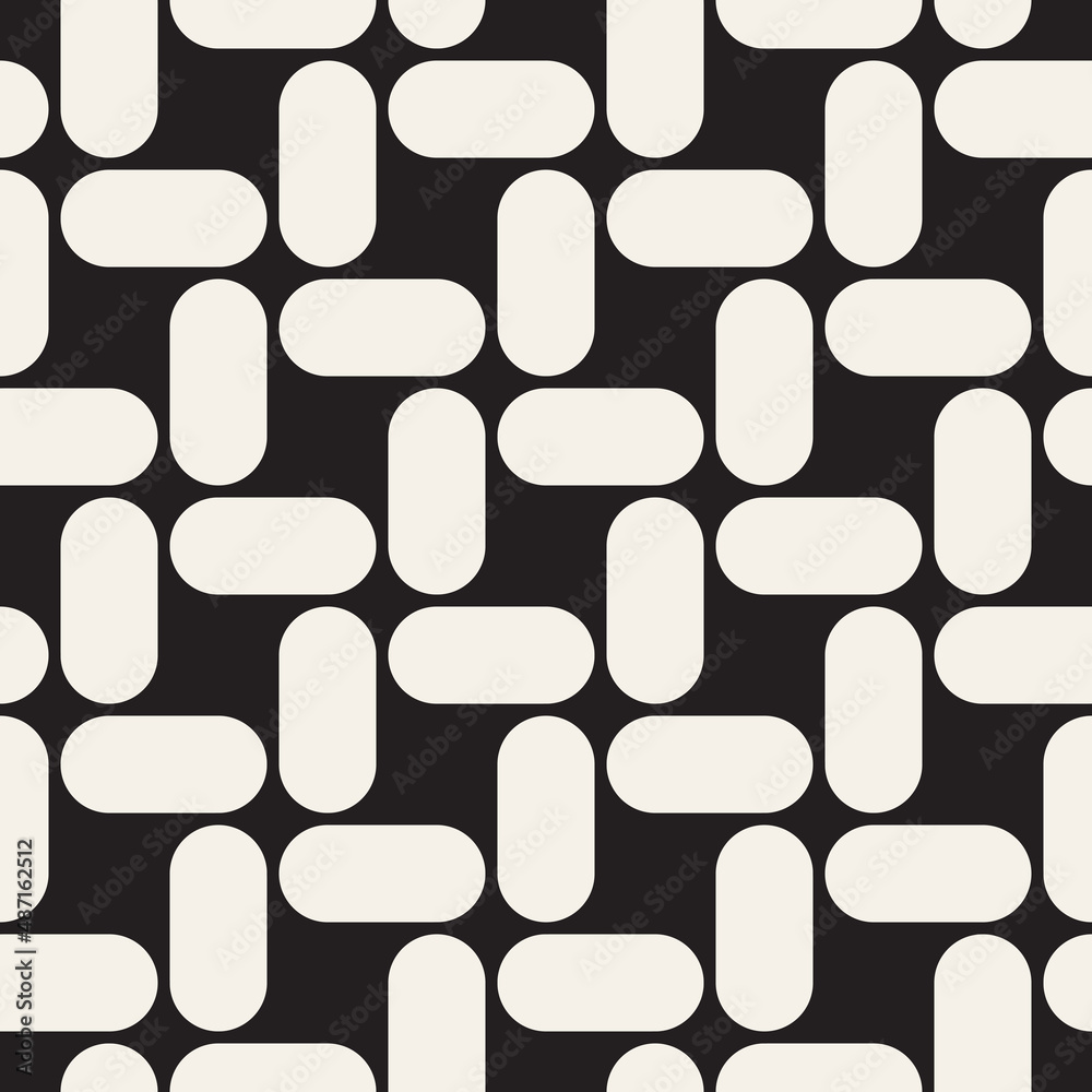 Vector seamless pattern. Repeating geometric elements. Stylish monochrome background design. Vector seamless pattern. Repeating geometric elements. Stylish monochrome background design.