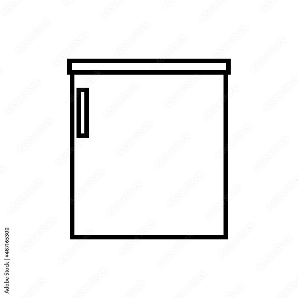 Refrigerator line icon, vector outline logo isolated on white background Refrigerator line icon, vector outline logo isolated on white background