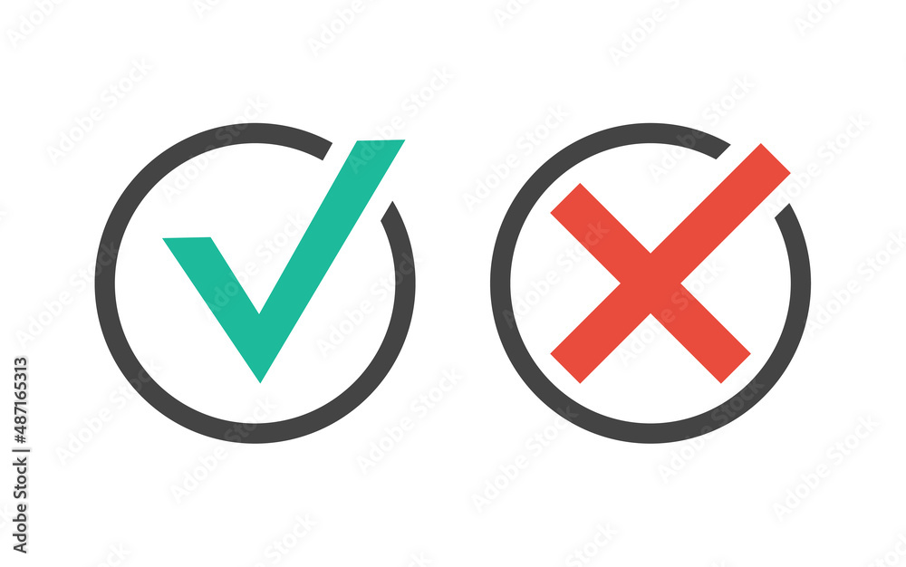 check box icon with checkmark icons green tick box and red cross, check list circle frame with yes and no icons check box icon with checkmark icons green tick box and red cross, check list circle frame with yes and no icons