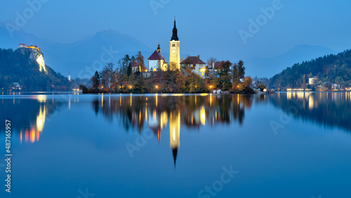 The beautiful island of Bled in Slovenia