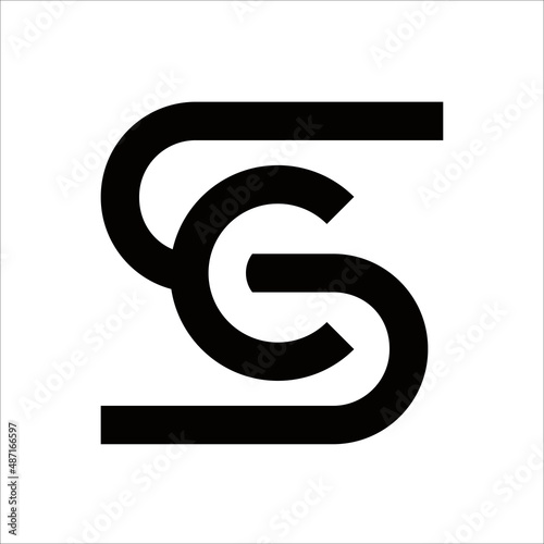 Initial Letter S and C Logo Vector Design Template 