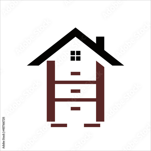 Creative Letter H Logo Vector. Cabinetry Company Logo Design Vector Template.