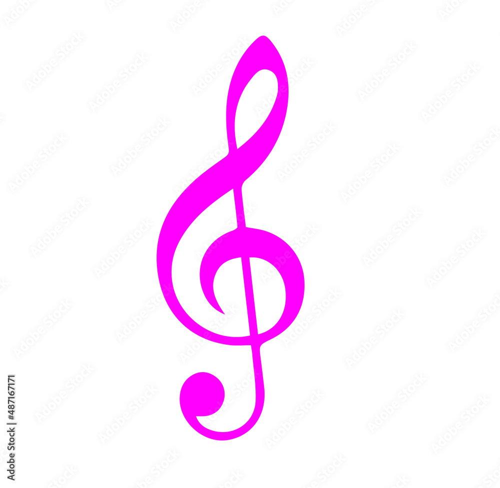 Song melody music note and pink tone vector icon Song melody music note and pink tone vector icon