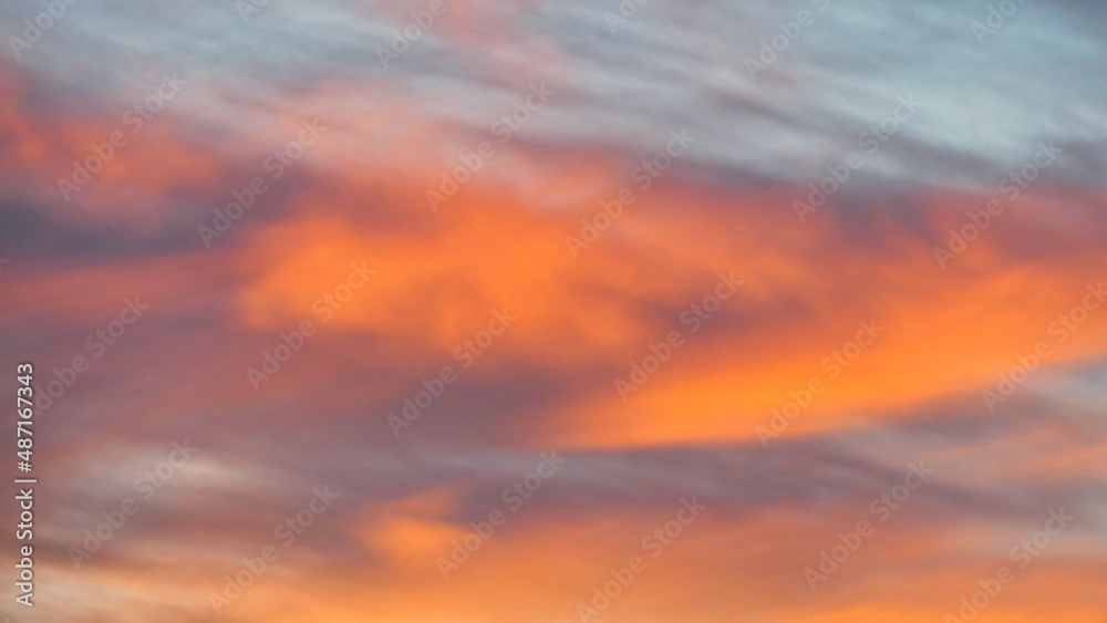luminous background flaming sunset in the sky 