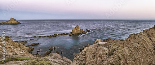 Las Sirenas Reef, Cala de las Sirenas, Cabo de Gata-Níjar Natural Park, UNESCO Biosphere Reserve, Hot Desert Climate Region, Almería, Andalucía, Spain, Europe