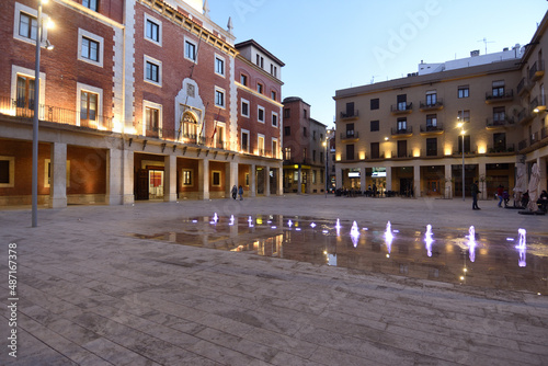 square of Espanya, Tortosa, Tarragona province, Catalonia, Spain photo