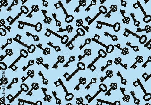 Background with keys for cards and linens and gifts and cards and kids and magazines and hobbies