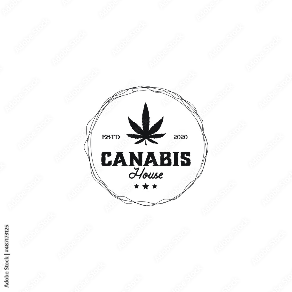 cannabis or hemp label logo