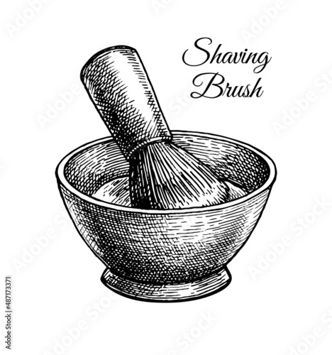 Shaving brush and mug.