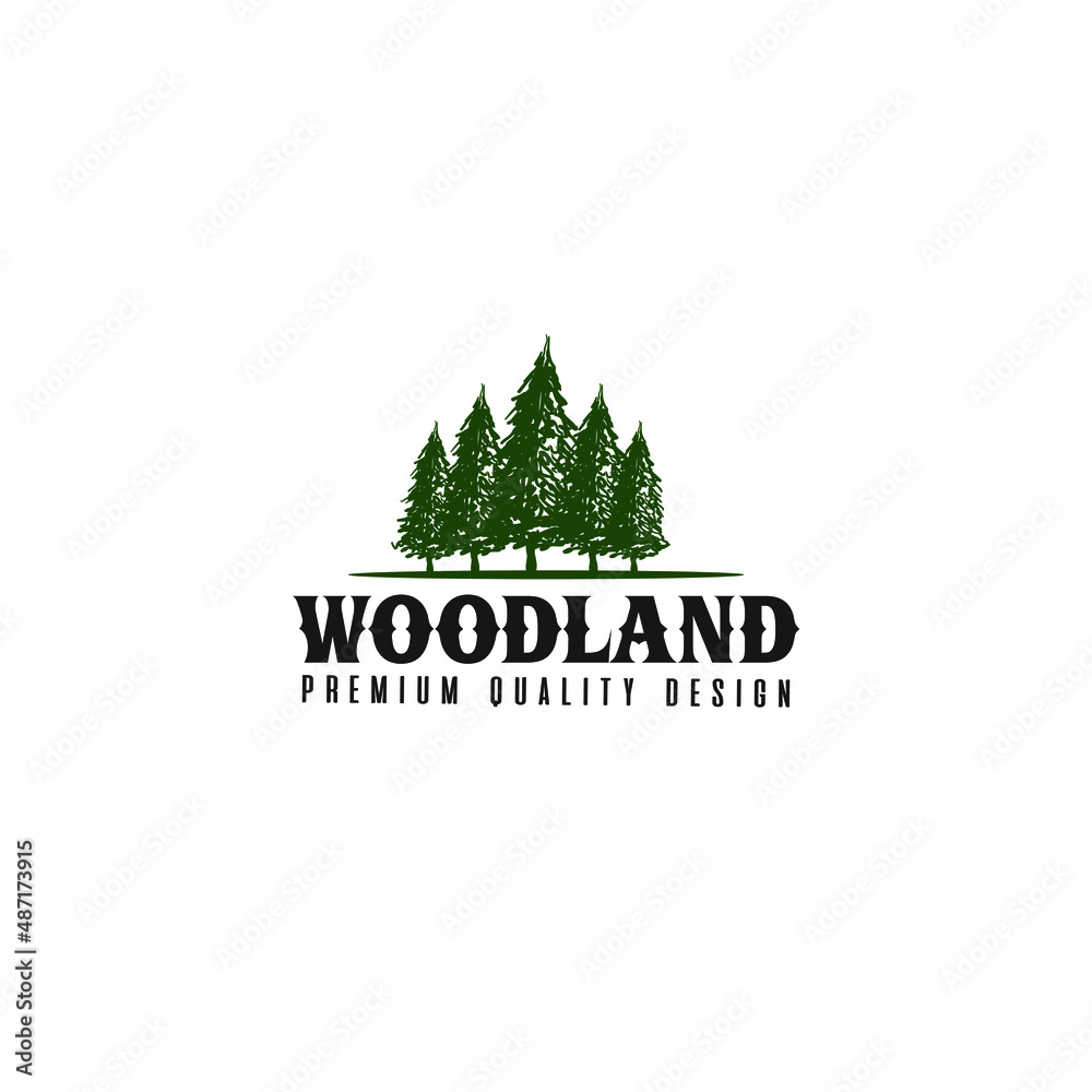wood or pine carpenter logo