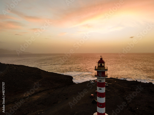 Sardina lighthouse sunset - Gran Canaria. golden hour