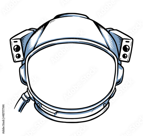 astronaut helmet frame illustration