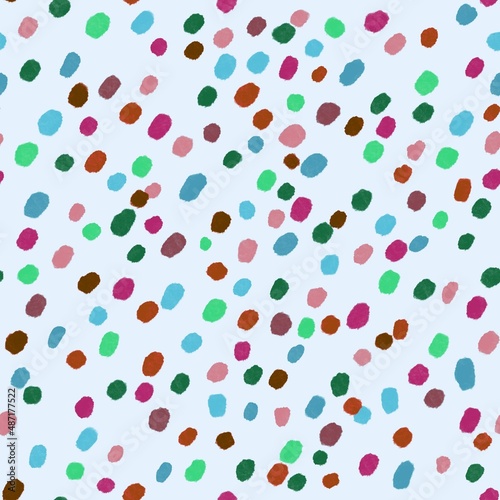 Seamless polka dots pattern for fabrics and textiles and packaging and gifts and cards and linens