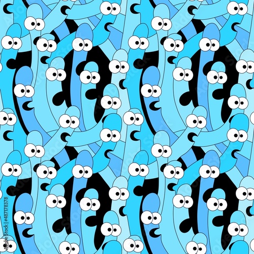 Kids seamless worms pattern for fabrics and textiles and packaging and linens and gifts and cards and hobbies