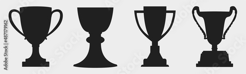 Photo Trophy cup icon collection vector