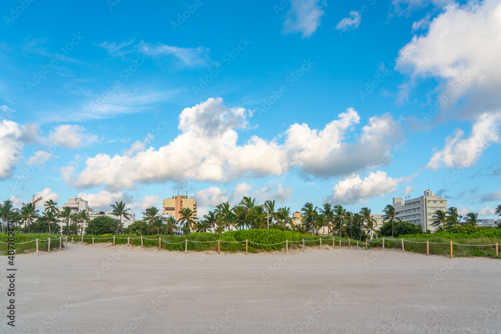 Pathways to the beach in Miami South Beach in Florida Pathways to the beach in Miami South Beach in Florida