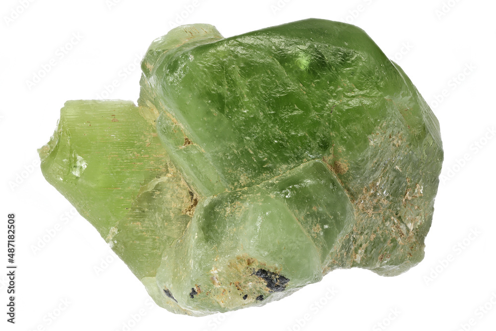 peridot from Kohistan Valley, Pakistan isolated on white background peridot from Kohistan Valley, Pakistan isolated on white background