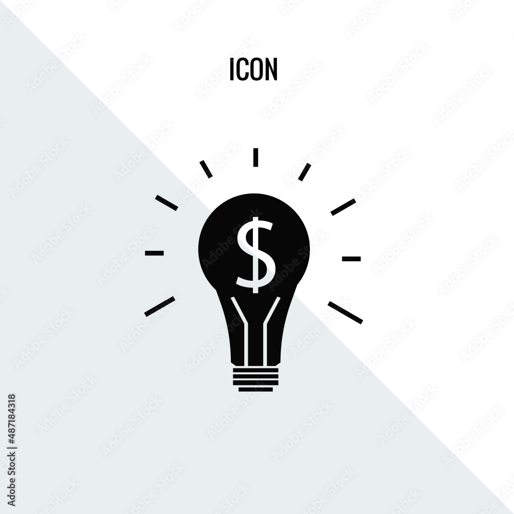 Dollar bulb vector icon illustration sign Dollar bulb vector icon illustration sign