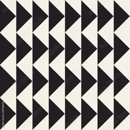 Vector seamless pattern. Repeating geometric elements. Stylish abstract monochrome background design.