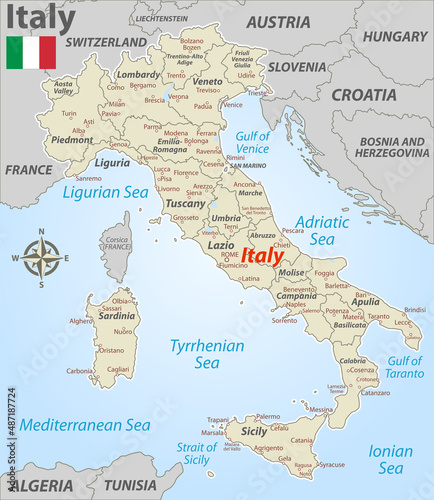 Map of Italy with Cities