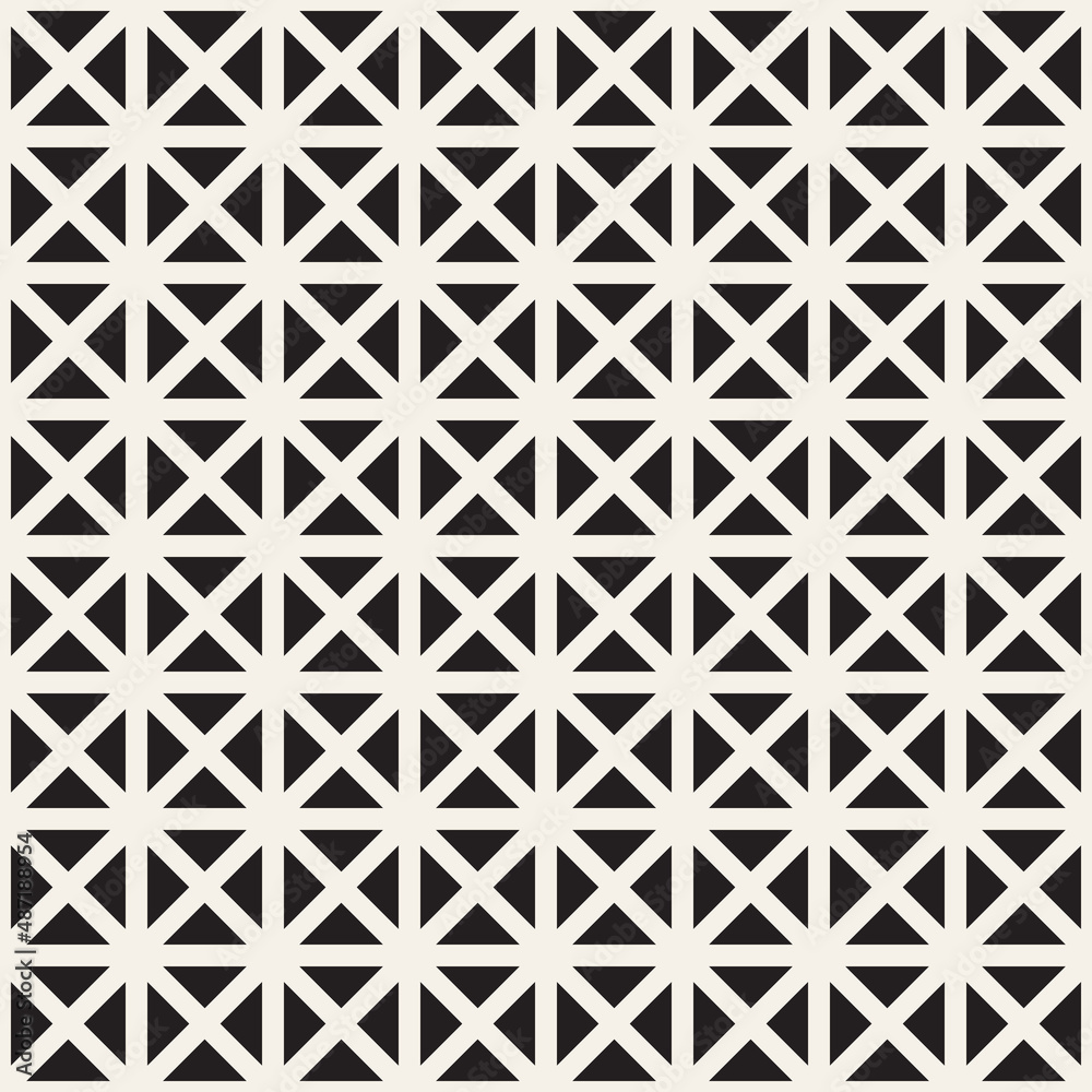 Vector seamless pattern. Repeating geometric abstract elements. Stylish monochrome background design. Vector seamless pattern. Repeating geometric abstract elements. Stylish monochrome background design.