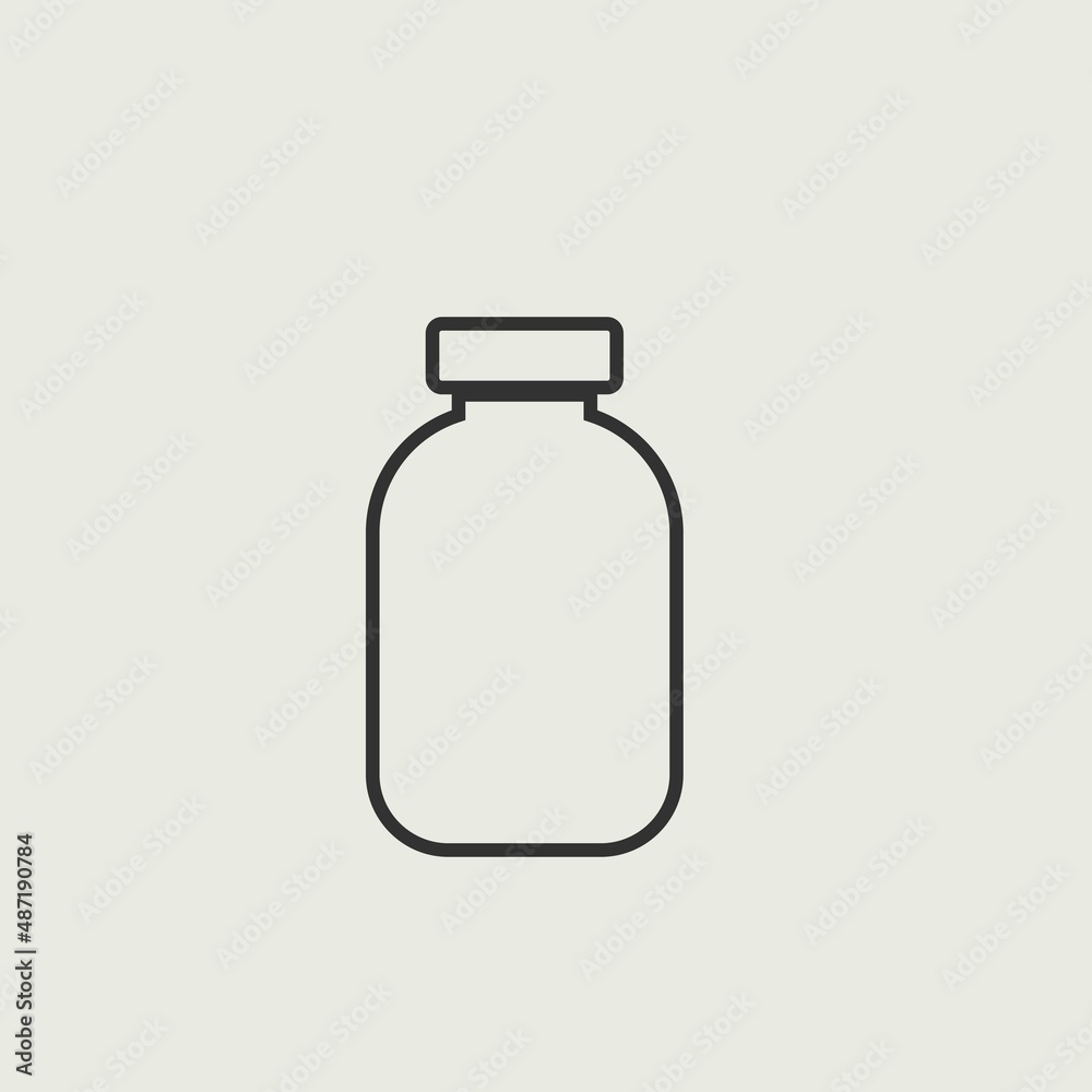 Pills bottle vector icon illustration sign Pills bottle vector icon illustration sign
