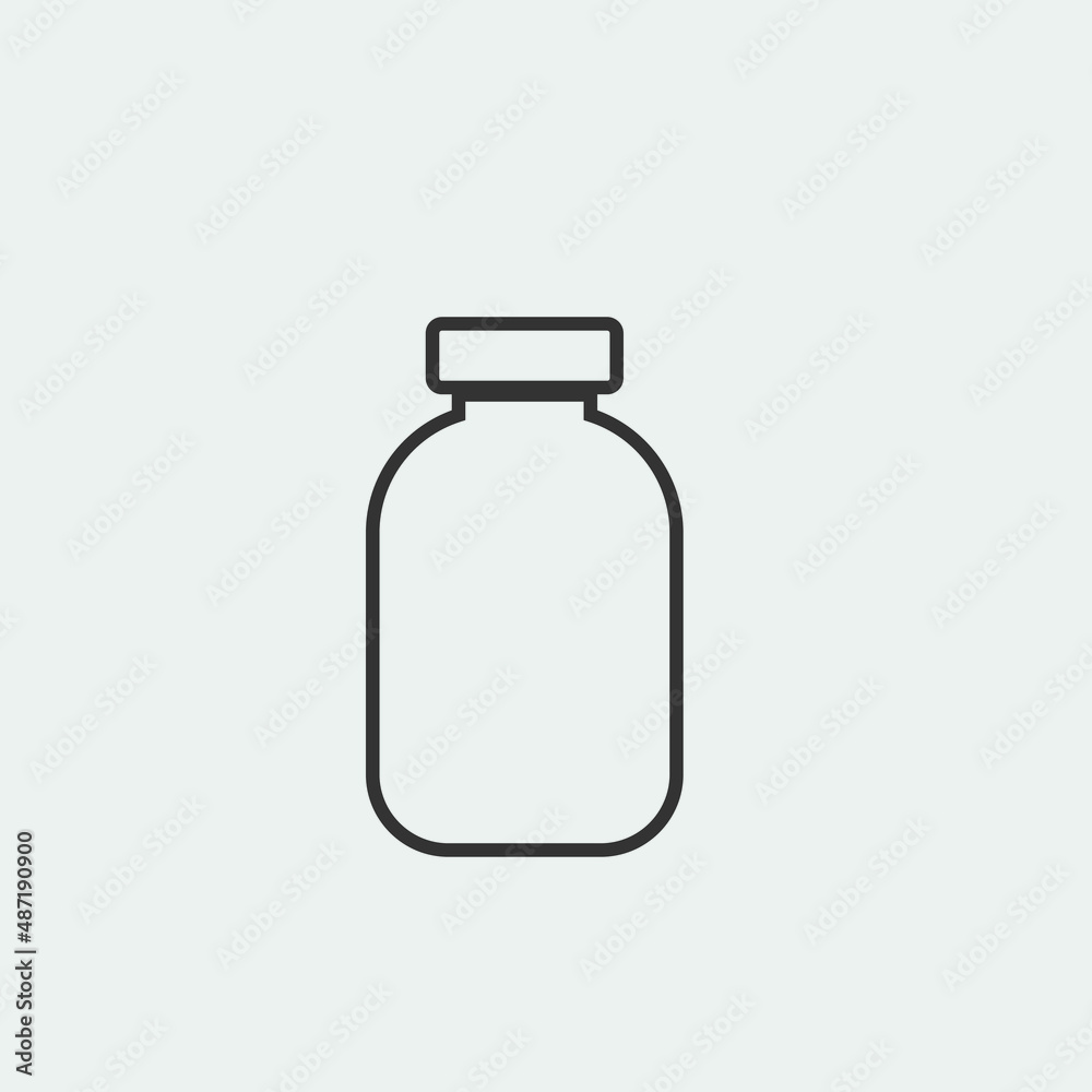 Pills bottle vector icon illustration sign Pills bottle vector icon illustration sign