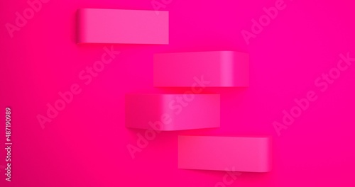 Pink Abstract background for round corner cube shape matte color 8K high Resolution JPEG