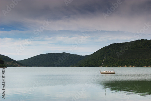 Scenery landscape lake view. © Olga