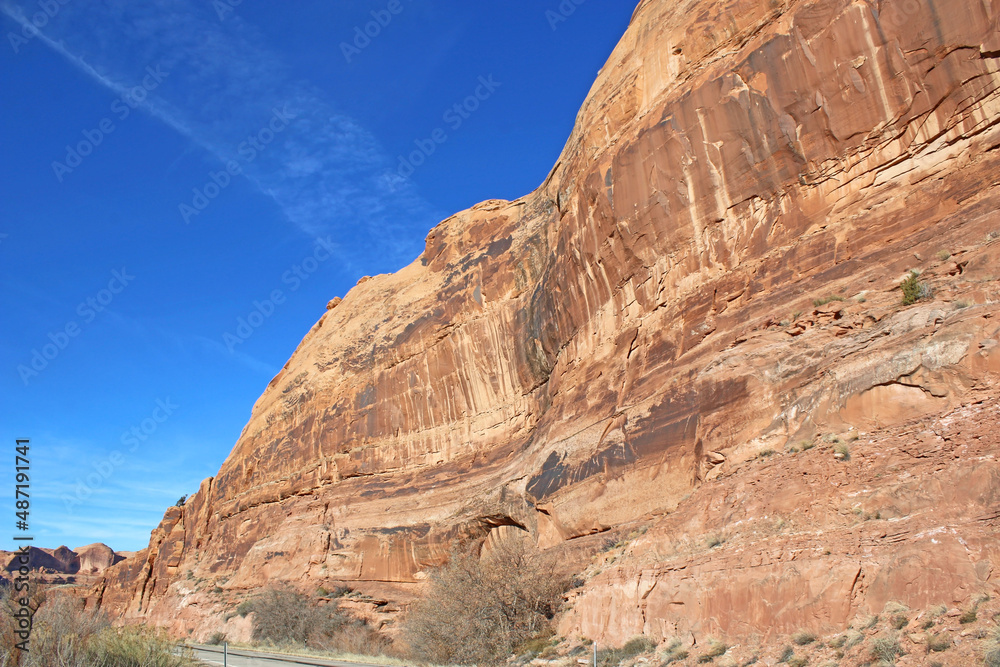 Colorado River Valley, Utah in winter	