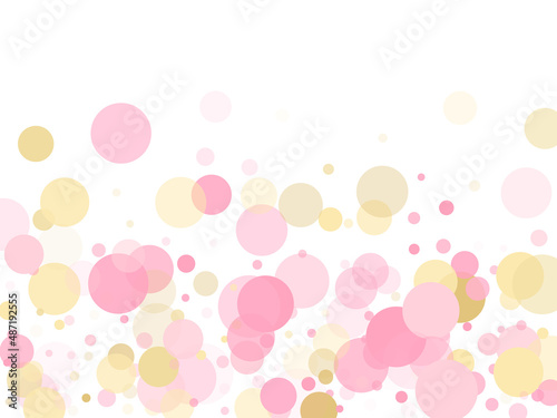 Bokeh confetti circles decoration holiday background.
