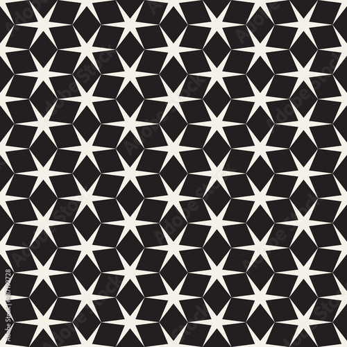 Vector seamless pattern. Repeating geometric elements. Stylish monochrome background design.