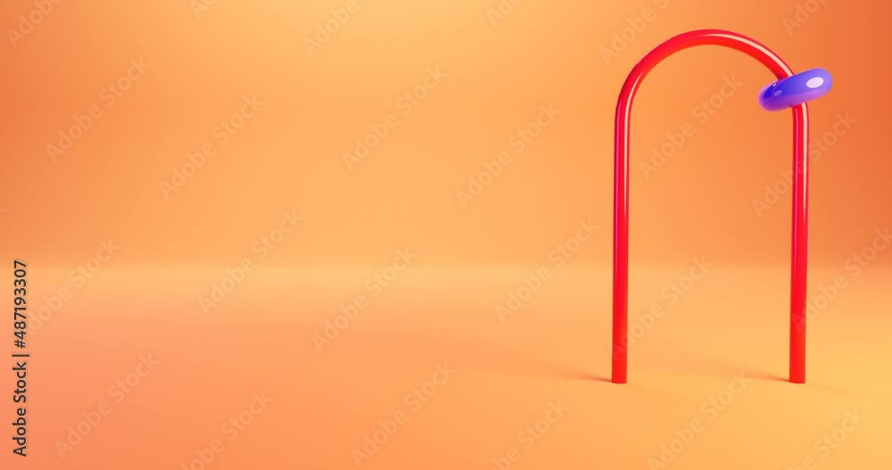 Orange background and red U Shape purple tours Modern Geometry Shape Background Minimalistic Design 8K Resolution Orange background and red U Shape purple tours Modern Geometry Shape Background Minimalistic Design 8K Resolution