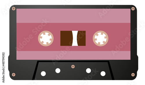 Foto Vector retro audio cassette isolated on a white background