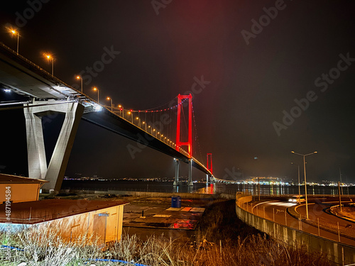 Photography bridge over river